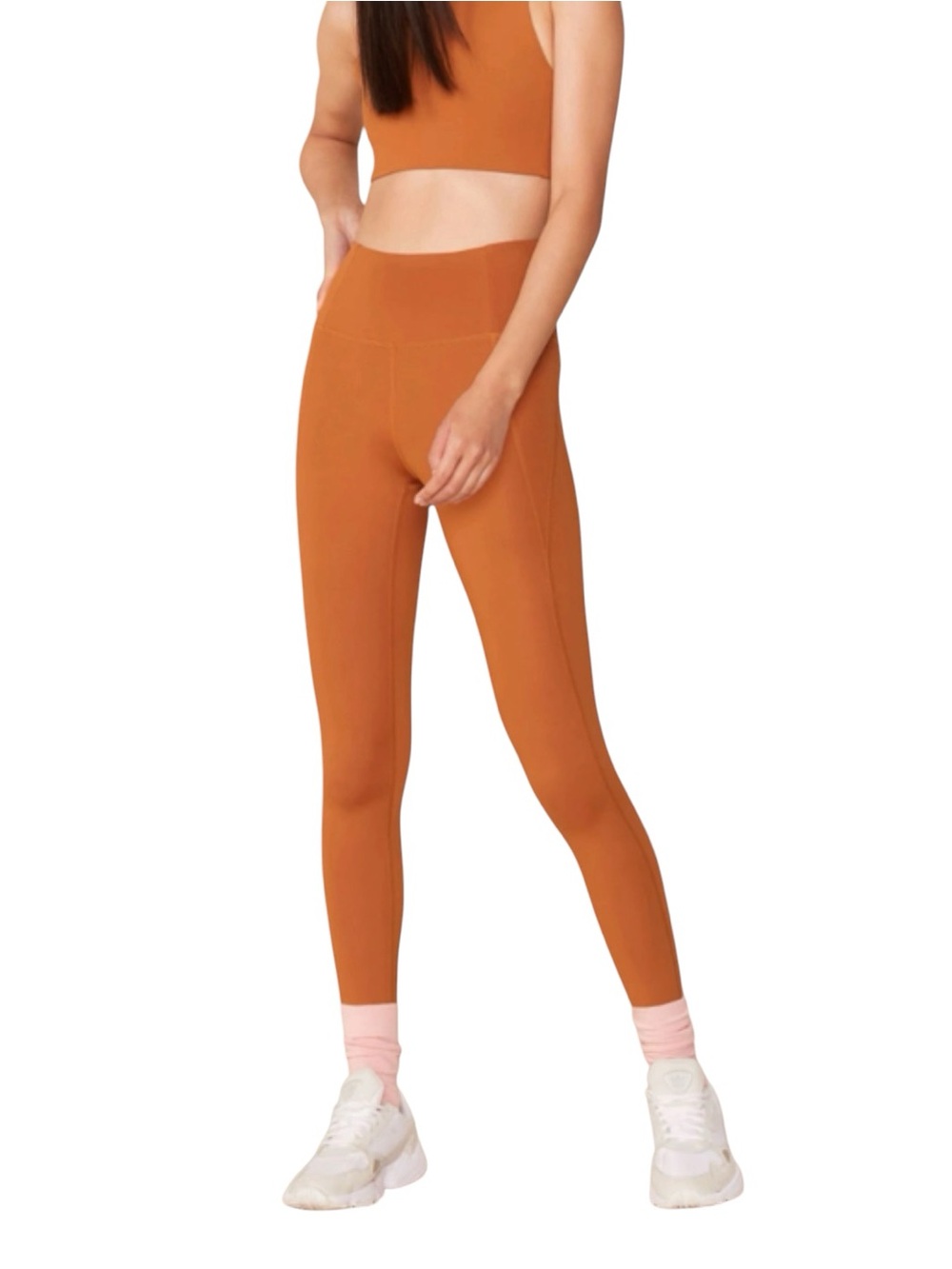 Girlfriend Collective Trail 23 Compression High Waist Leggings in Saddle Large